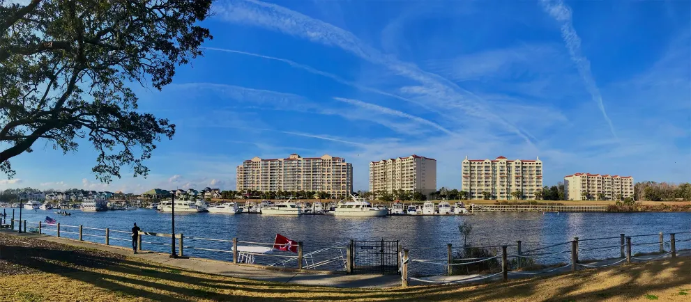 The North Myrtle Beach waterway and shoreline